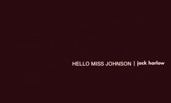 Jack Harlow - Hello Miss Johnson | Lyrics, Music Video